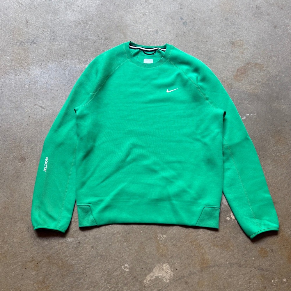 Nike NOCTA Cardinal Stock Crewneck Sweatshirt Lucky Green Mens Medium